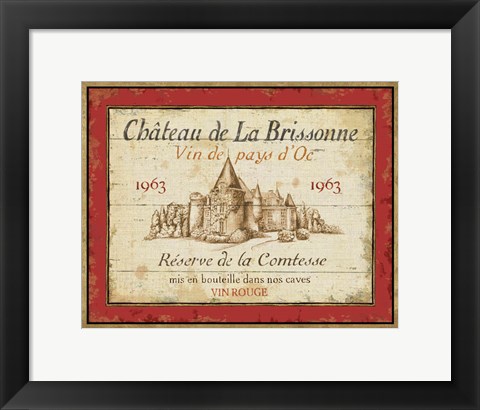 Framed French Wine Labels I Print