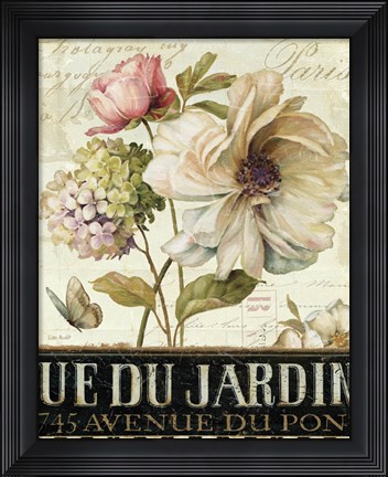 Framed Marche de Fleurs II Print
