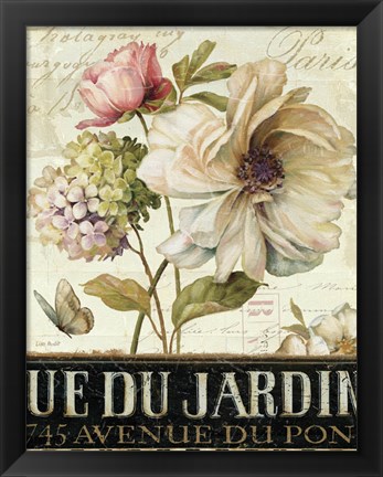 Framed Marche de Fleurs II Print