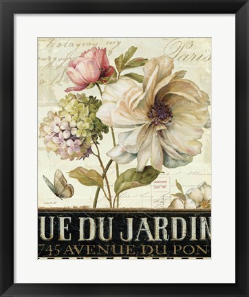 Framed Marche de Fleurs II Print