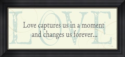 Framed Love captures us Print