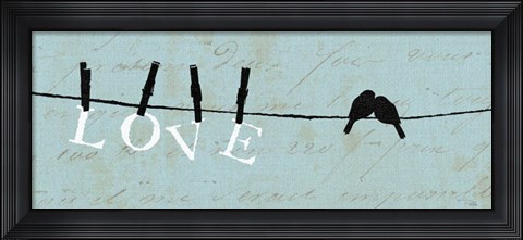Framed Birds on a Wire - Love Print