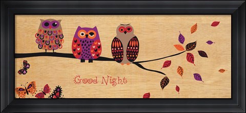 Framed Good Night Owl Print