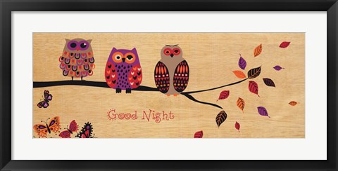 Framed Good Night Owl Print