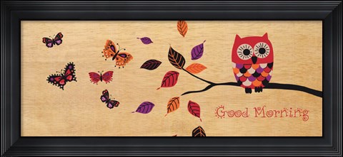 Framed Good Morning Owl Print