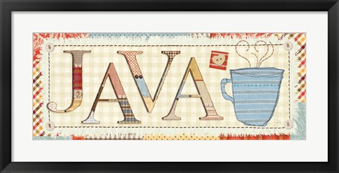 Framed Patchwork Cafe II Print