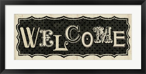 Framed Room Signs IV - Welcome Print