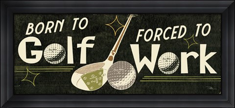 Framed Funny Golf III Print