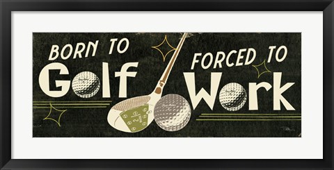 Framed Funny Golf III Print