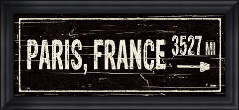 Framed Destination Signs I Print