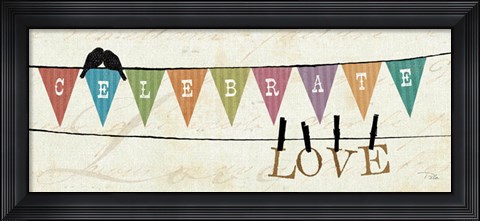 Framed Happy Words I Print