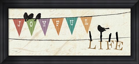 Framed Happy Words II Print