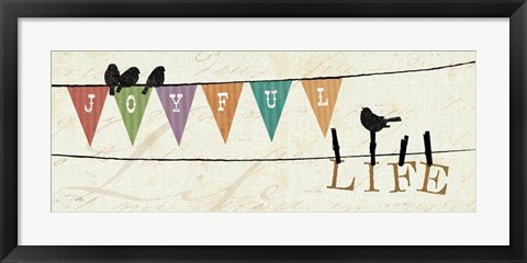 Framed Happy Words II Print