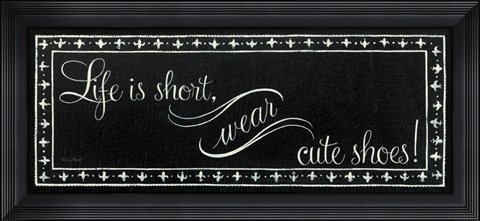 Framed Cute Shoes Print