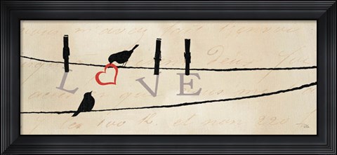 Framed Bird at Heart II Print