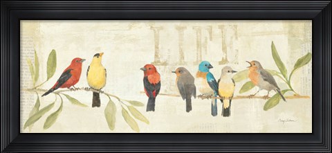 Framed Adoration of the Magpie Panel II Print