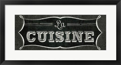 Framed La Cuisine Chalk II Print