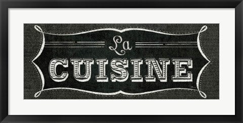 Framed La Cuisine Chalk II Print