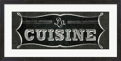 Framed La Cuisine Chalk II Print