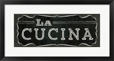Framed La Cuisine Chalk III Print