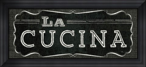 Framed La Cuisine Chalk III Print