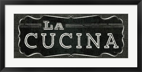 Framed La Cuisine Chalk III Print