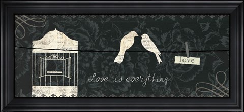 Framed Love Paris Panel III Print