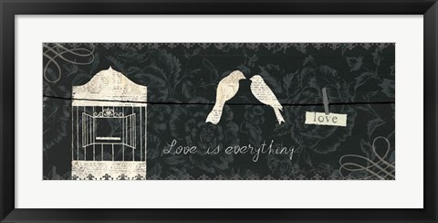 Framed Love Paris Panel III Print