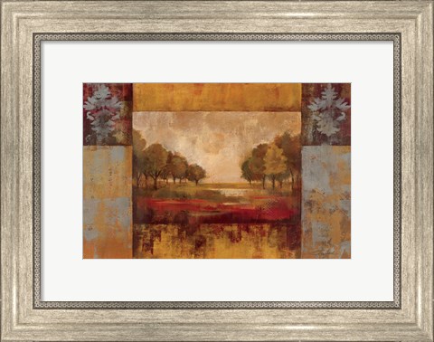 Framed Landscape in Gold Print