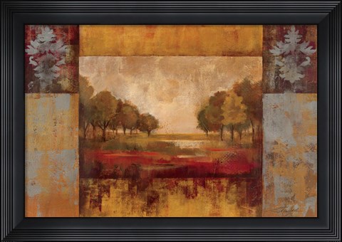 Framed Landscape in Gold Print