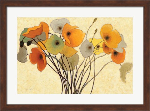 Framed Pumpkin Poppies I Print