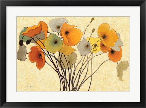 Framed Pumpkin Poppies I Print