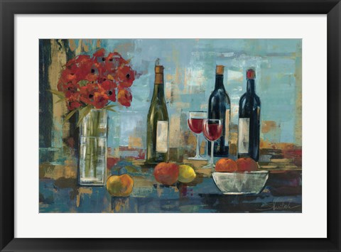 Framed Fruit and Wine Print