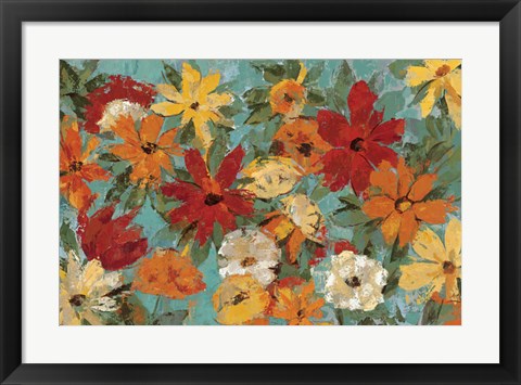 Framed Bright Expressive Garden Print