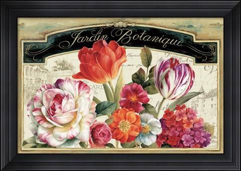 Framed Garden View I Print