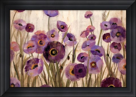 Framed Pink and Purple Flowers Print