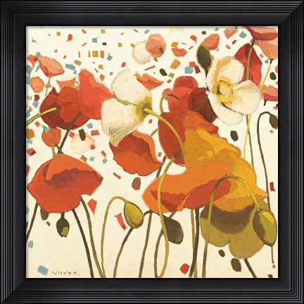 Framed Coral Confetti Print
