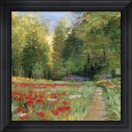 Framed Field of Flowers Print