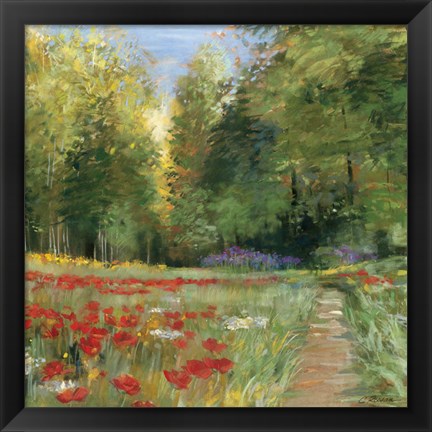 Framed Field of Flowers Print