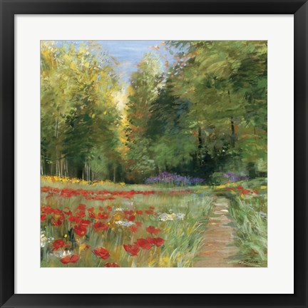 Framed Field of Flowers Print