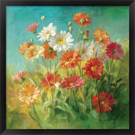 Framed Painted Daisies Print