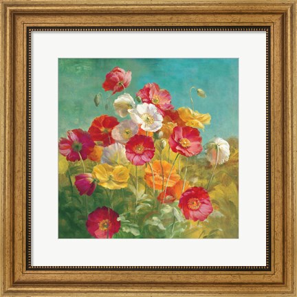 Framed Poppies in the Field Print
