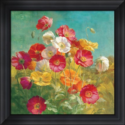 Framed Poppies in the Field Print