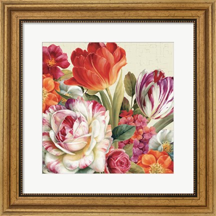 Framed Garden View Tossed - Florals Print