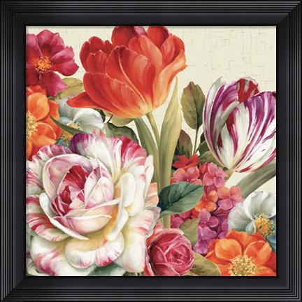 Framed Garden View Tossed - Florals Print