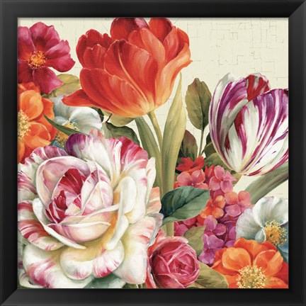 Framed Garden View Tossed - Florals Print