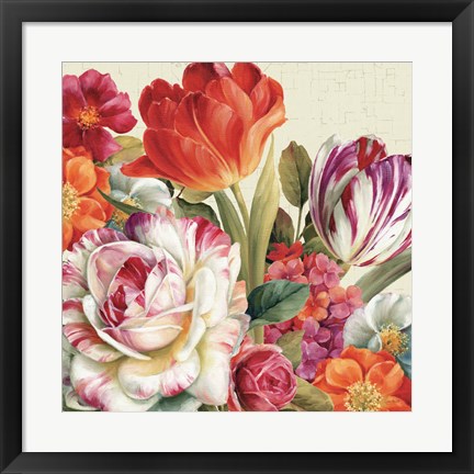 Framed Garden View Tossed - Florals Print