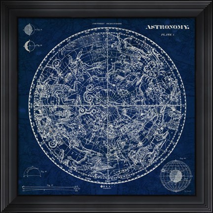 Framed Celestial Blueprint Print