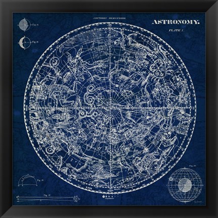 Framed Celestial Blueprint Print