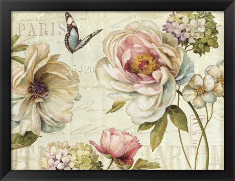 Framed Marche de Fleurs IV Print